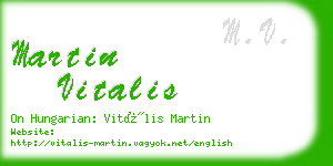 martin vitalis business card